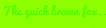 Image with Font Color 49FF00 and Background Color 8DFF00
